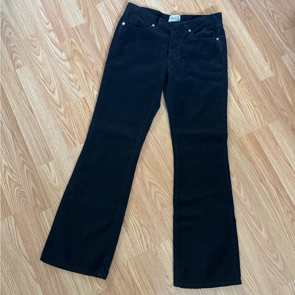 VINTAGE DOLCE & GABBANA Women's Black Corduroy Flare Jeans